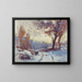 Winter Landscape Painting - Arthur Vidal Diehl — framed artwork on a wall