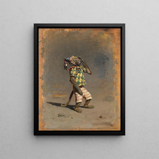 an intelligent monkey - Arthur von Ferraris — framed artwork on a wall
