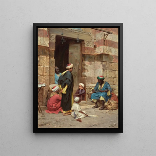 The Musician - Arthur von Ferraris — framed artwork on a wall
