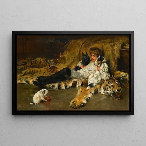Indolence - Arthur Wardle | Painting — framed artwork on a wall