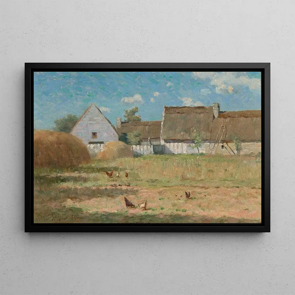 Farm in Brittany - Arthur Wesley Dow — framed artwork on a wall