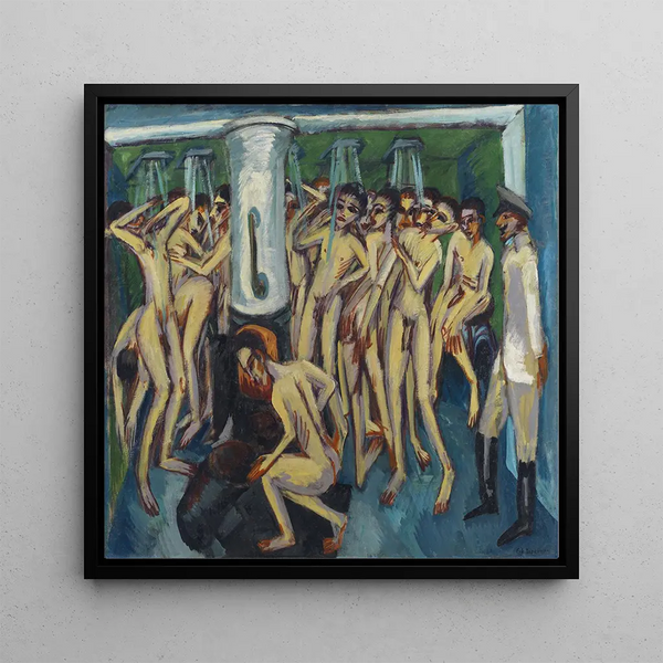 Artillerymen - Ernst Ludwig Kirchner — framed artwork on a wall