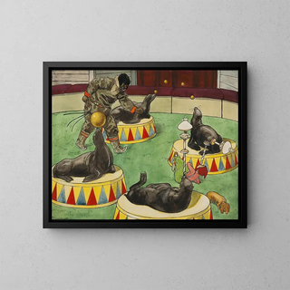 Petit fripon Kulihrek en jongleur - Artuš Scheiner — framed artwork on a wall