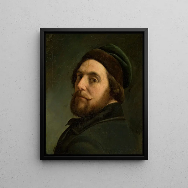 Male portrait - Artur Grottger — framed artwork on a wall