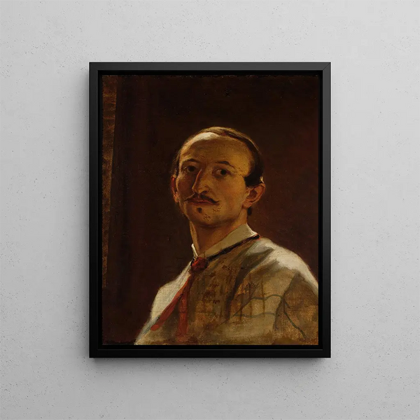 Self-portrait Painting - Artur Grottger — framed artwork on a wall