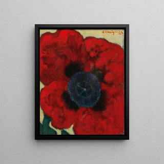 Poppy flower Mohnblume - Artur Nikodem — framed artwork on a wall