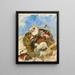 The Lion and the Moor - Arturo Michelena — framed artwork on a wall