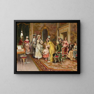 L'attente - Arturo Ricci — framed artwork on a wall