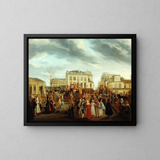 La descente de la Courtille le mercredi des Cendres - Artus Despagne — framed artwork on a wall