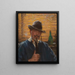 Self-portrait - Arvid Frederick Nyholm — framed artwork on a wall
