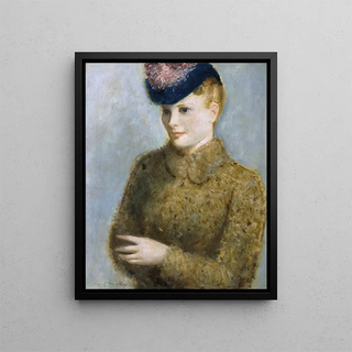 Portrait of a Girl - Arvid Mather — framed artwork on a wall