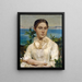 Portrait painting of Nomi Renan, ten - seven years - Ary Cornelis Renan — framed artwork on a wall