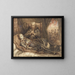 Eberhard of Württemberg in mourning for his son - Ary Scheffer — framed artwork on a wall