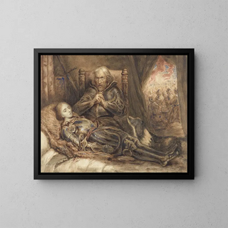 Eberhard of Württemberg in mourning for his son - Ary Scheffer — framed artwork on a wall