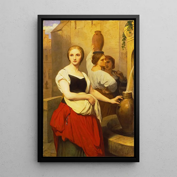 Reproduction of the painting Marguerite at the Fountain - Ary Scheffer