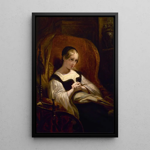 Marguerite au rouet - Ary Scheffer — framed artwork on a wall