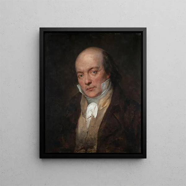 Portrait of Pierre-Jean de Béranger - Ary Scheffer — framed artwork on a wall