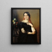 Portrait painting presumed of Miss Mars - Ary Scheffer — framed artwork on a wall