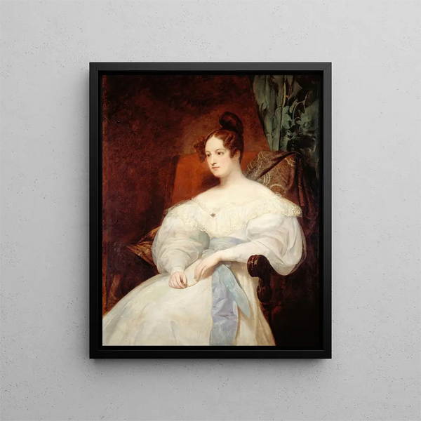 Portrait painting presumed of Princess Louise of Orléans - Ary Scheffer — framed artwork on a wall