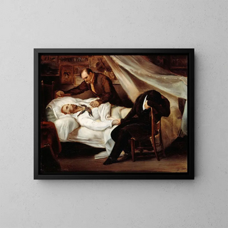 La Mort de Gricault - Ary Scheffer — framed artwork on a wall