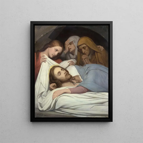The Entombment - Ary Scheffer — framed artwork on a wall