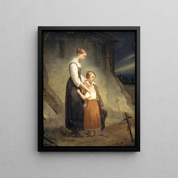 The Orphans - Ary Scheffer — framed artwork on a wall