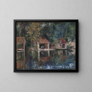Lavoir à Grez-sur-Loing - Asai Chū — framed artwork on a wall