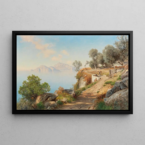 View of Capri - Ascan Lutteroth — framed artwork on a wall