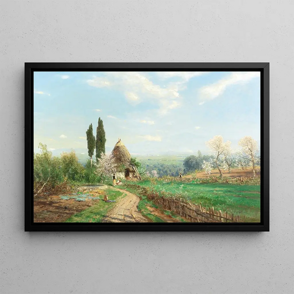 Spring in the Countryside - Ascan Lutteroth — framed artwork on a wall