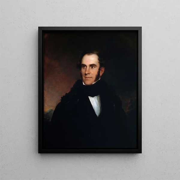 Portrait of Thomas Cole - Asher Brown Durand — framed artwork on a wall