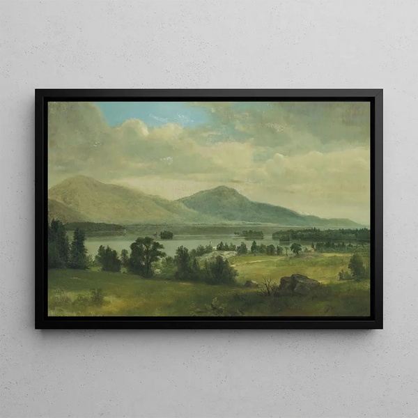 Summer on Lake George - Asher Brown Durand — framed artwork on a wall