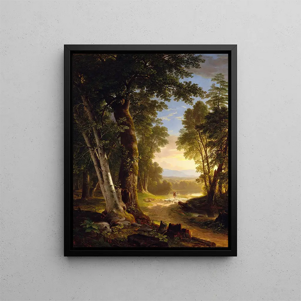 Les Hêtres - Asher Brown Durand — framed artwork on a wall