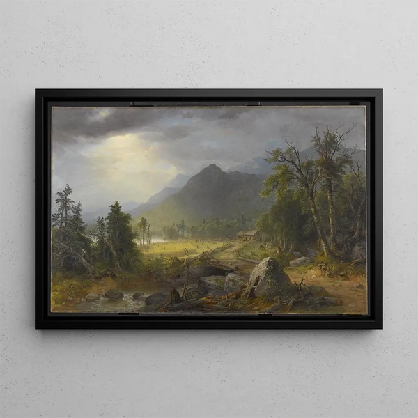 The First Harvest in the Desert - Asher Brown Durand — framed artwork on a wall