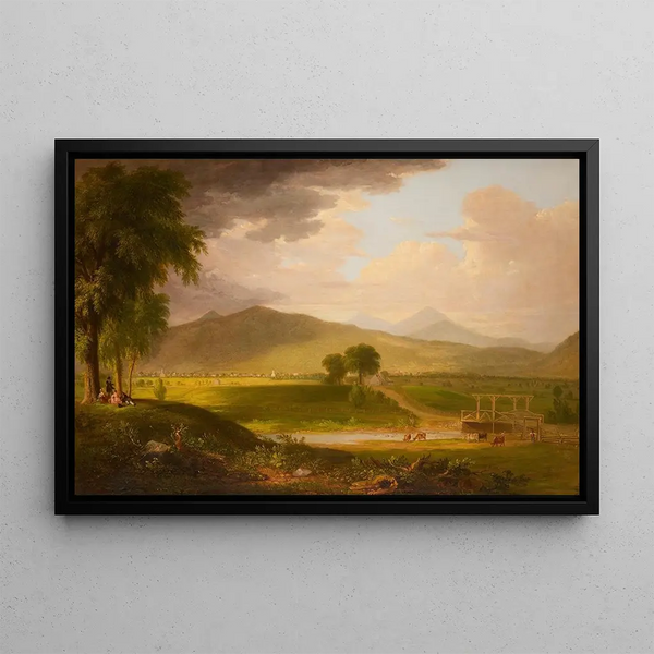 View of Rutland, Vermont - Asher Brown Durand — framed artwork on a wall