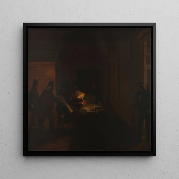 Assassinat de Maza - Prilidiano Pueyrredón — framed artwork on a wall
