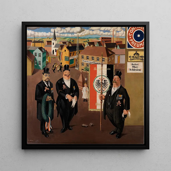 Association of Warriors - Georg Scholz — framed artwork on a wall