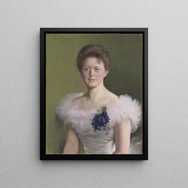Portrait of Benedikte Sophie Kaltenborn - Asta Nørregaard — framed artwork on a wall