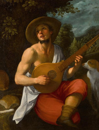 a Shepherd Playing the Cether - Astolfo Petrazzi — artwork view
