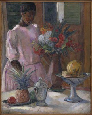 Rose Painting featuring the table - Astrid Holm — artwork view