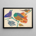 Bird Embroidery Project Painting - Martine Workshop — framed artwork on a wall