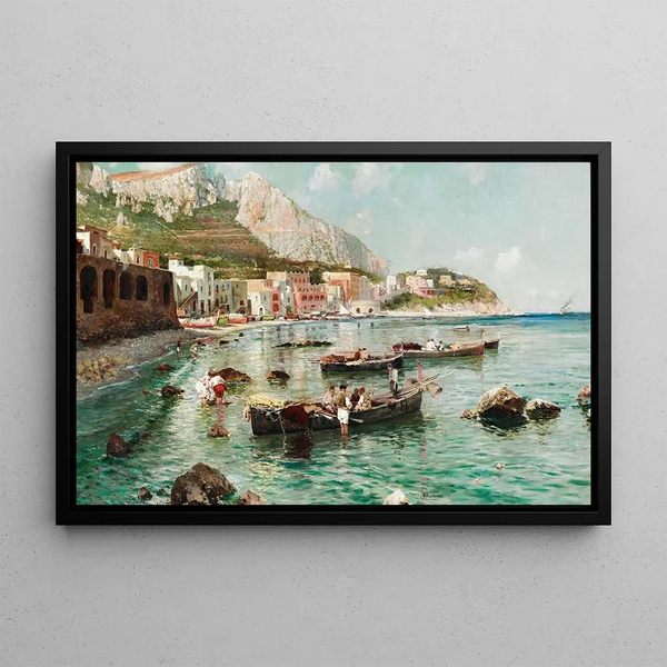 Capri Marina Grande - Attilio Pratella — framed artwork on a wall