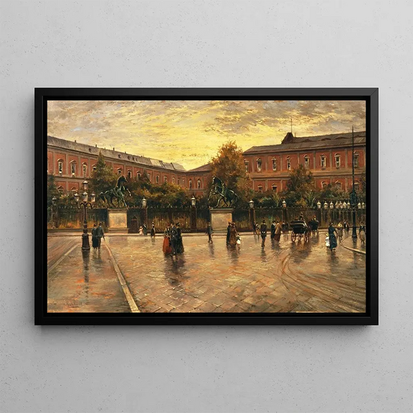 Naples, Palais Royal - Attilio Pratella — framed artwork on a wall
