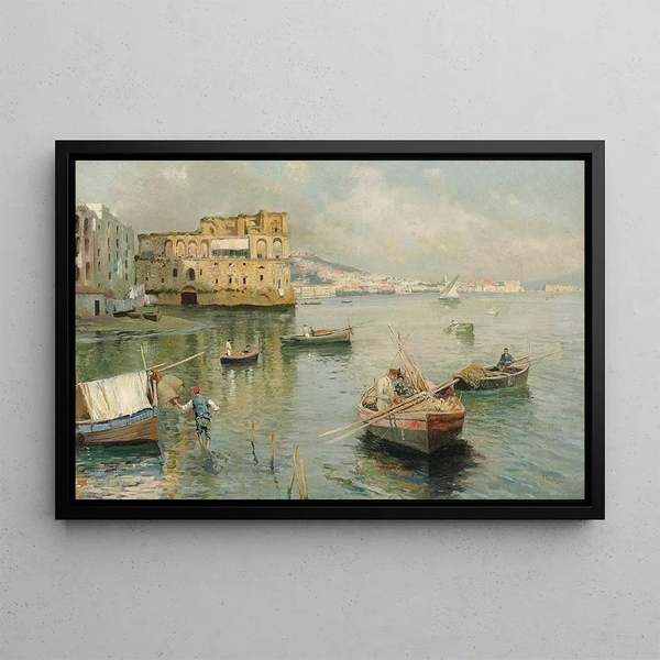 Palazzo Donn'Anna Naples - Attilio Pratella — framed artwork on a wall