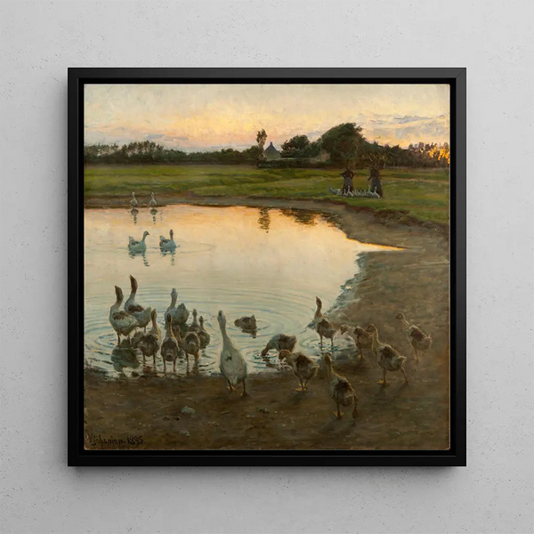 At sunset - Viggo Johansen — framed artwork on a wall
