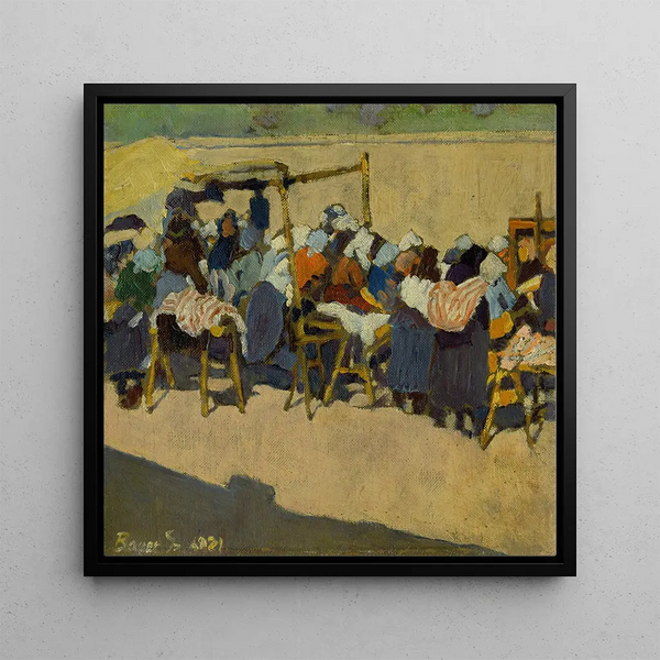 At the market - Konstantin Bauer — framed artwork on a wall