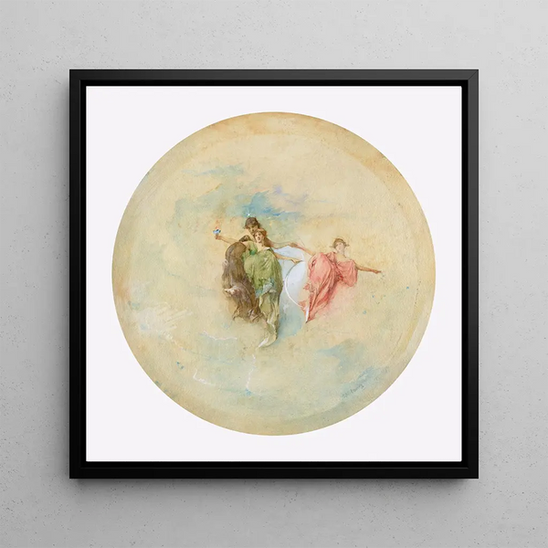 Dawn - Thomas Wilmer Dewing — framed artwork on a wall
