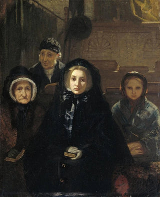 Early at the church - August Allebé — artwork view