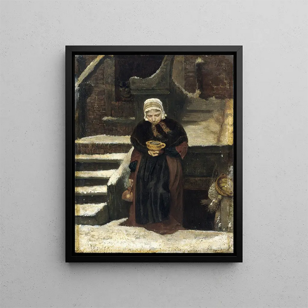 The twilight of life - August Allebé — framed artwork on a wall