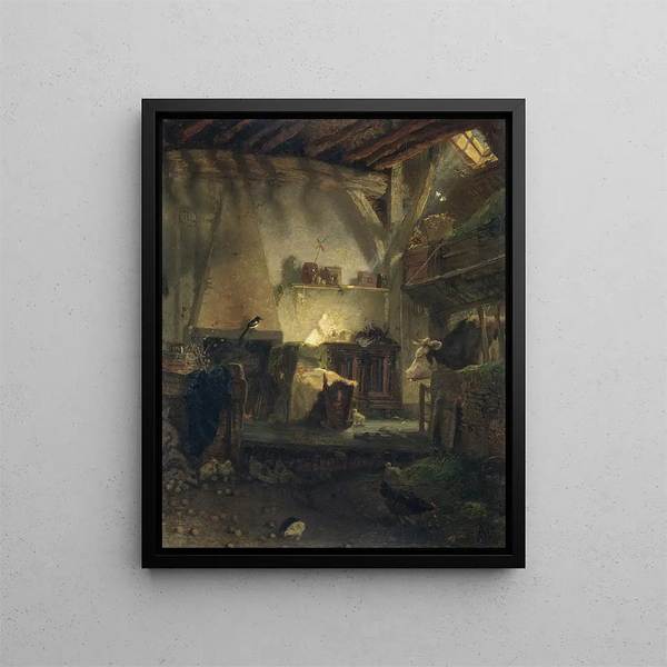 Nourrisson bien gardé - August Allebé — framed artwork on a wall