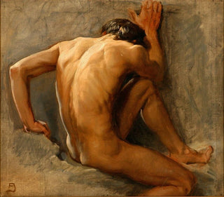 Study of a nude man - August Andreas Jerndorff — artwork view